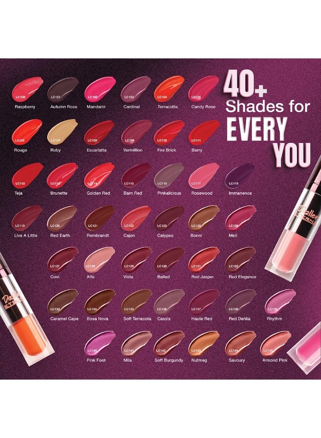 Dazller Eterna Long Stay Lip Colour, 5.5g, LC103 - Cardinal - Waterproof, Matte, Ultra-Intense Pigments, Skin-Nourishing Extracts DAZLLER Eterna make up remover 27 ml - Image 3